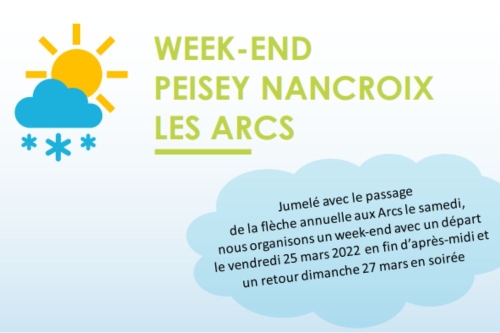 Weekend aux Arcs (du 25 soir au 27/03)